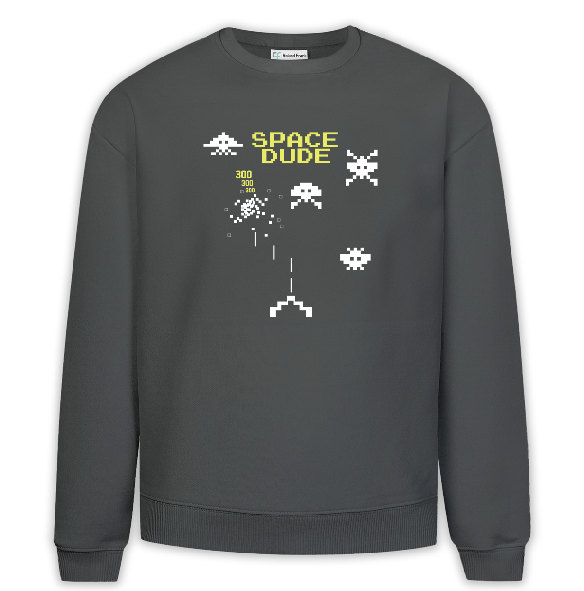 Space Dude Baskılı Premium Oversize Sweatshirt