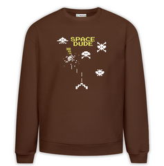 Space Dude Baskılı Premium Oversize Sweatshirt