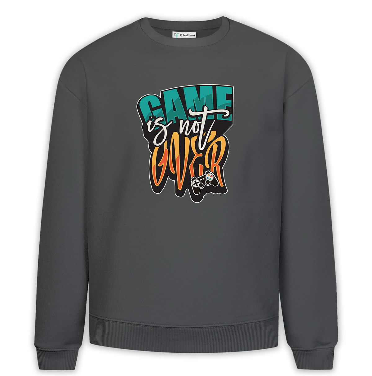Game is Not Over Baskılı Premium Oversize Sweatshirt