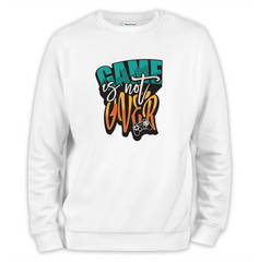 Game is Not Over Baskılı Regular Sweatshirt