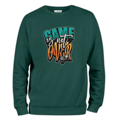 Game is Not Over Baskılı Regular Sweatshirt