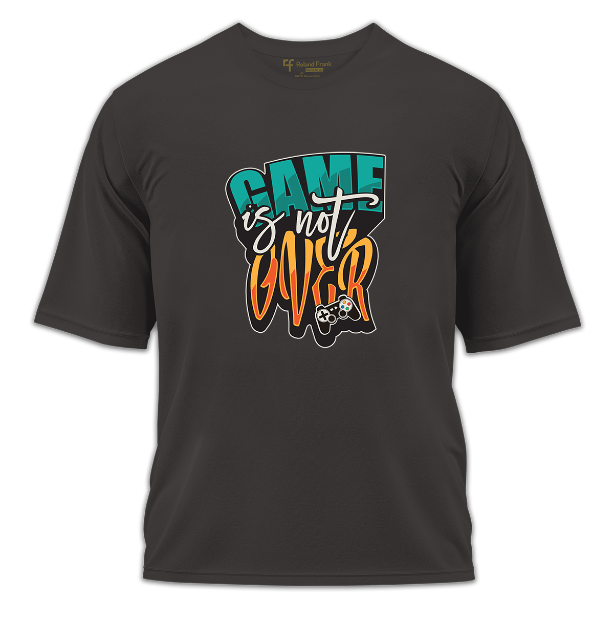 Game is Not Over Baskılı Oversize Tişört