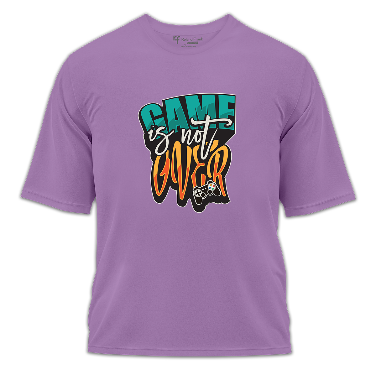 Game is Not Over Baskılı Oversize Tişört