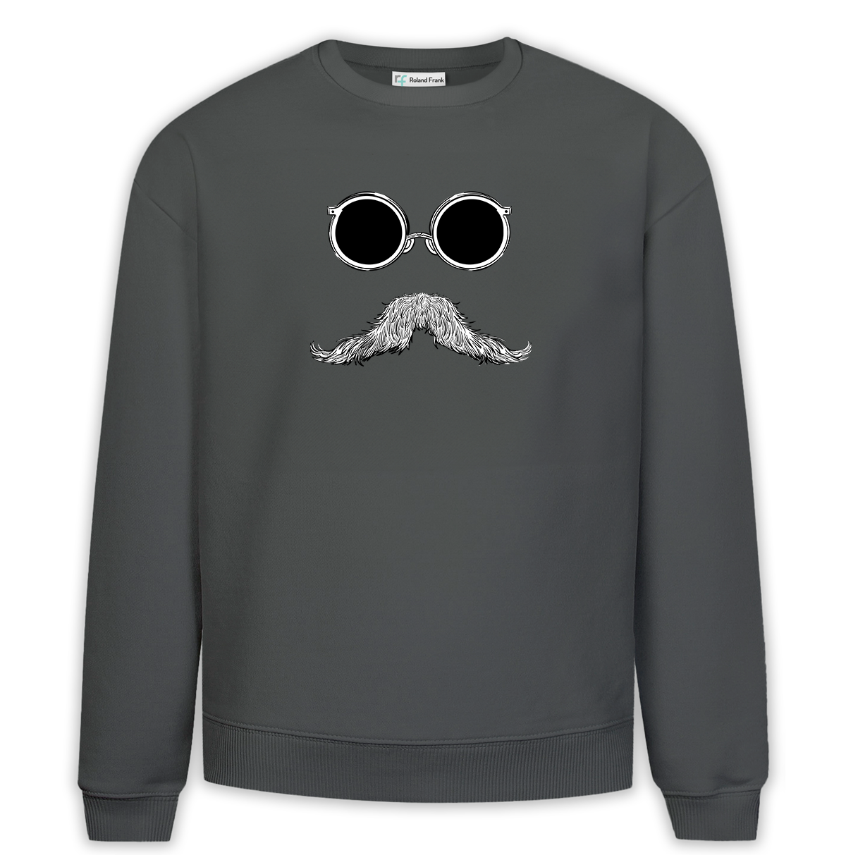 Bıyık Baskılı Premium Oversize Sweatshirt