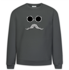Bıyık Baskılı Premium Oversize Sweatshirt