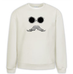 Bıyık Baskılı Premium Oversize Sweatshirt