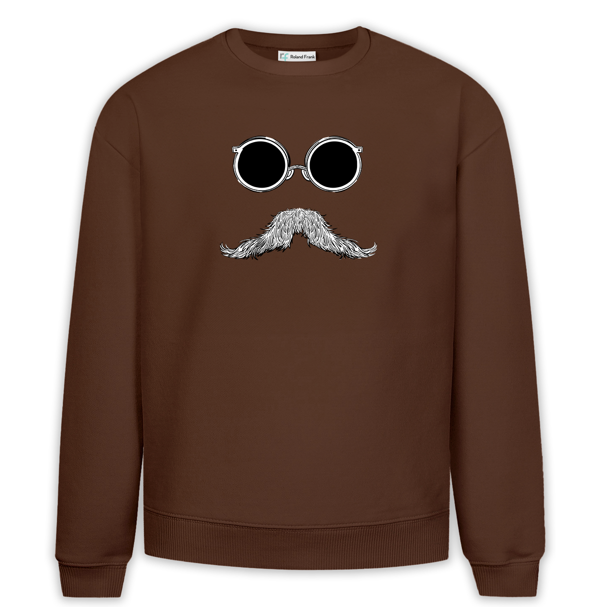 Bıyık Baskılı Premium Oversize Sweatshirt