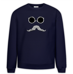 Bıyık Baskılı Premium Oversize Sweatshirt