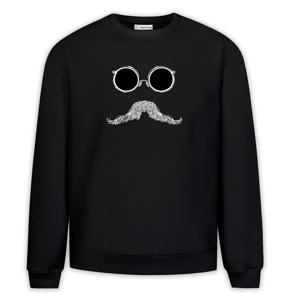 Bıyık Baskılı Premium Oversize Sweatshirt