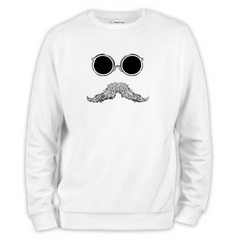 Bıyık Baskılı Regular Sweatshirt