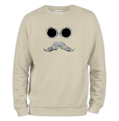 Bıyık Baskılı Regular Sweatshirt