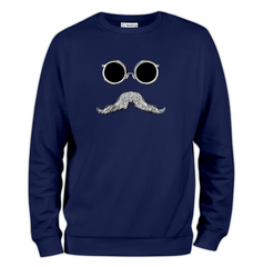 Bıyık Baskılı Regular Sweatshirt