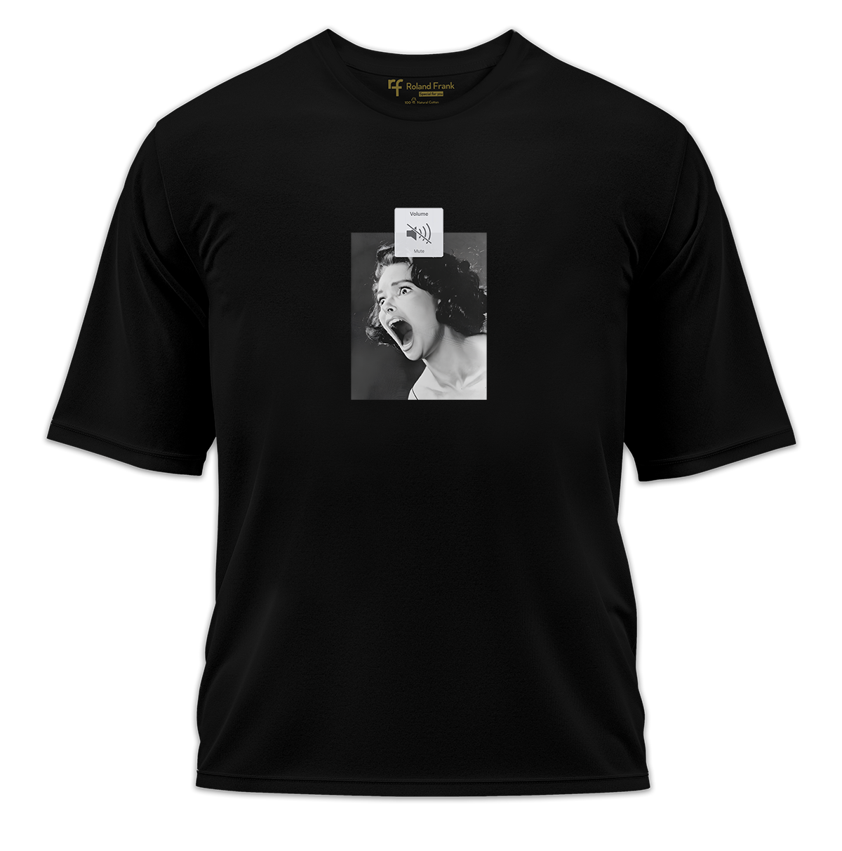 Silent Scream Baskılı Oversize Tişört