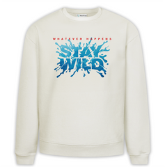 Stay Wild Baskılı Premium Oversize Sweatshirt