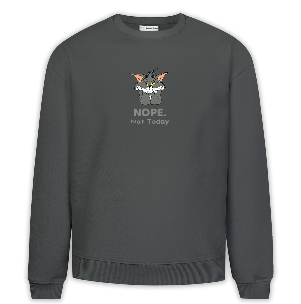Nope Not Today Baskılı Premium Oversize Sweatshirt
