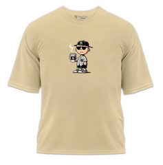 Baseball Coffee Baskılı Oversize Tişört