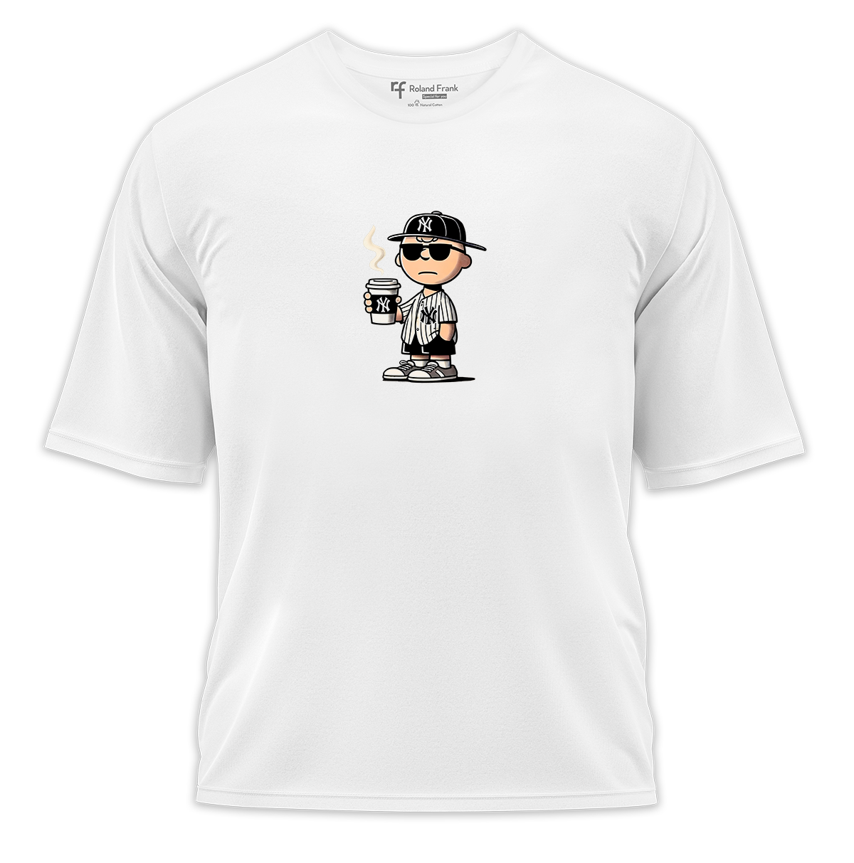 Baseball Coffee Baskılı Oversize Tişört