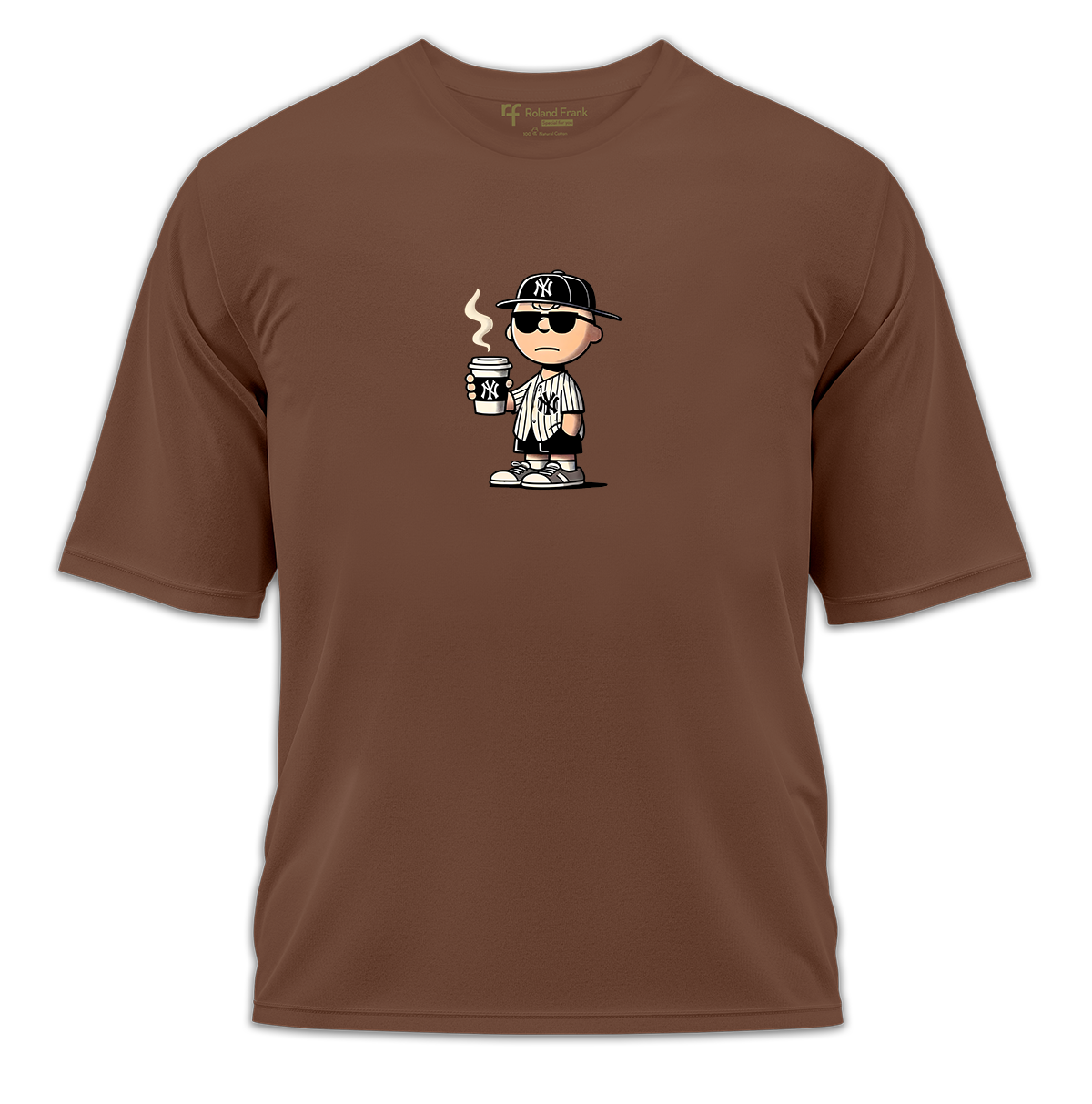 Baseball Coffee Baskılı Oversize Tişört