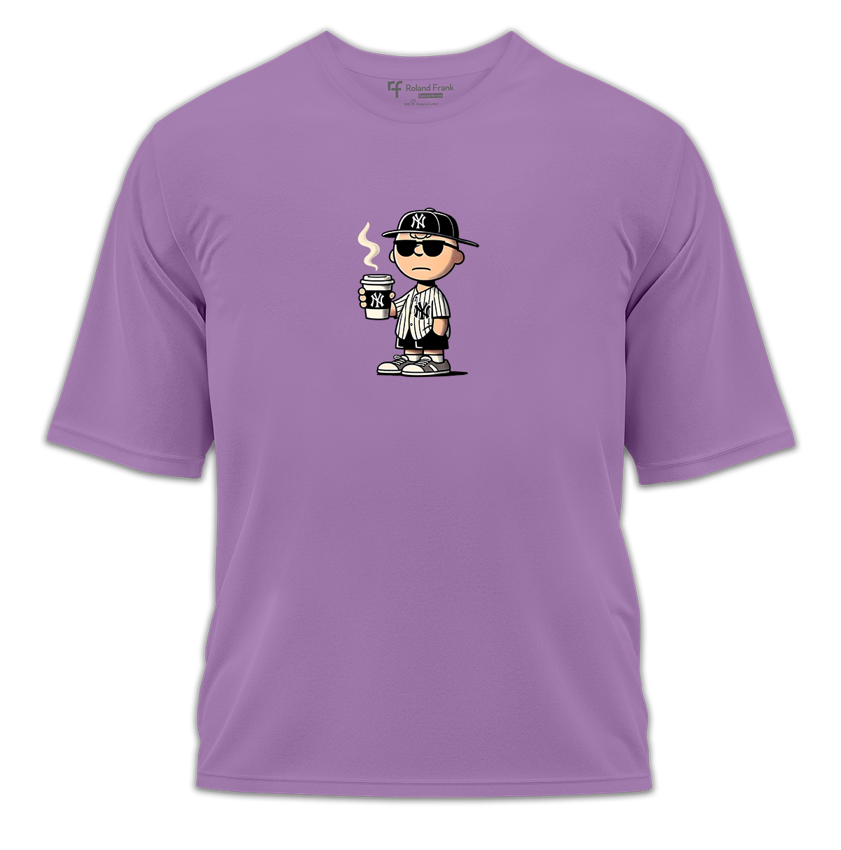 Baseball Coffee Baskılı Oversize Tişört