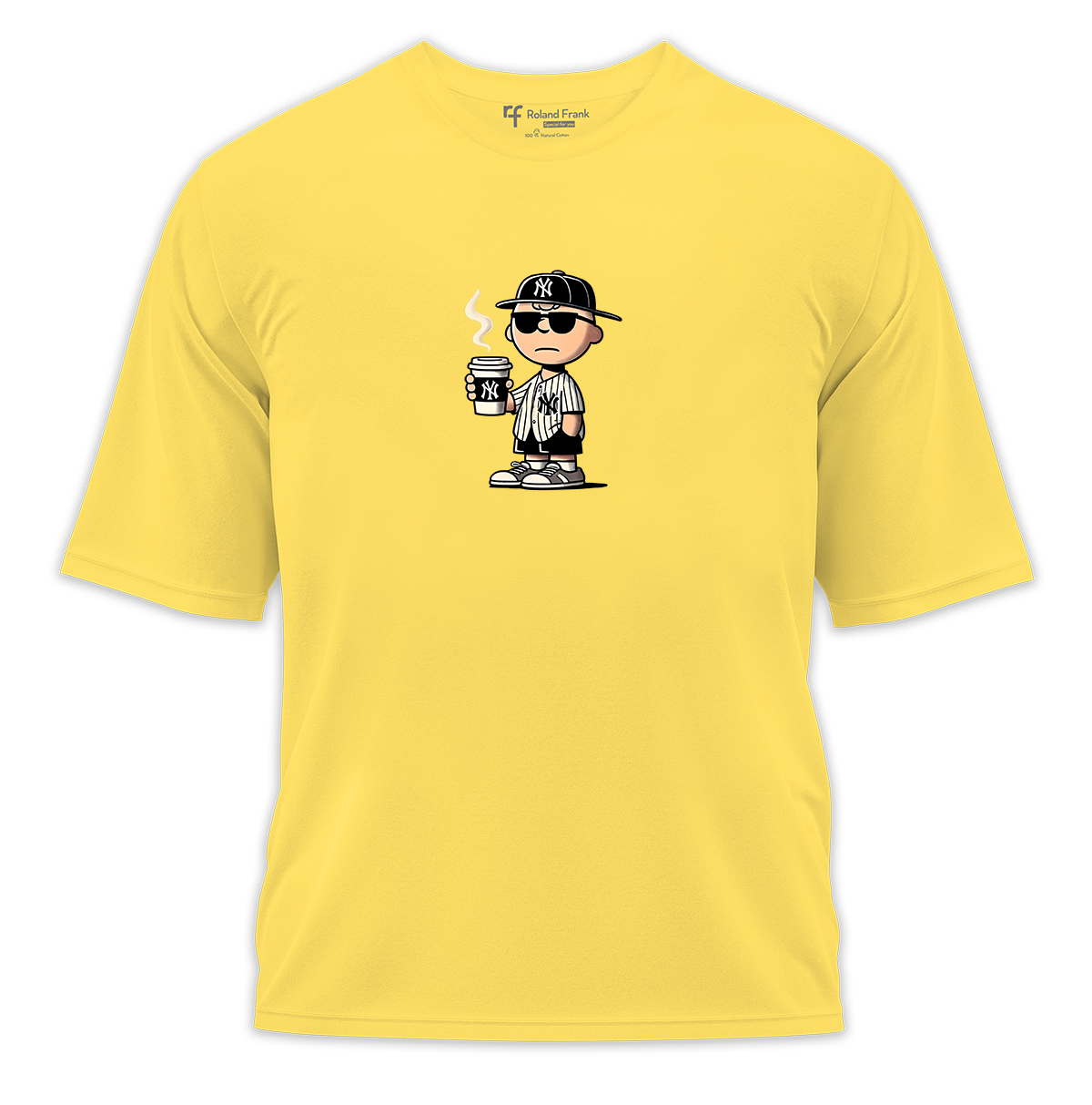 Baseball Coffee Baskılı Oversize Tişört