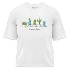 Cactus Garden Baskılı Oversize Tişört