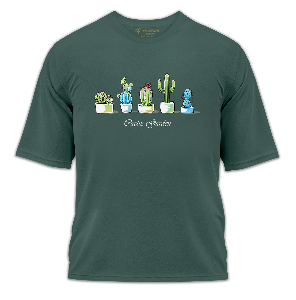 Cactus Garden Baskılı Oversize Tişört