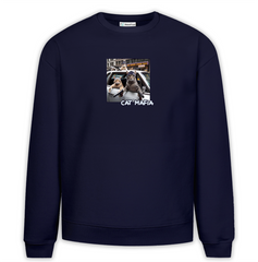 Cat Mafia Baskılı Premium Oversize Sweatshirt