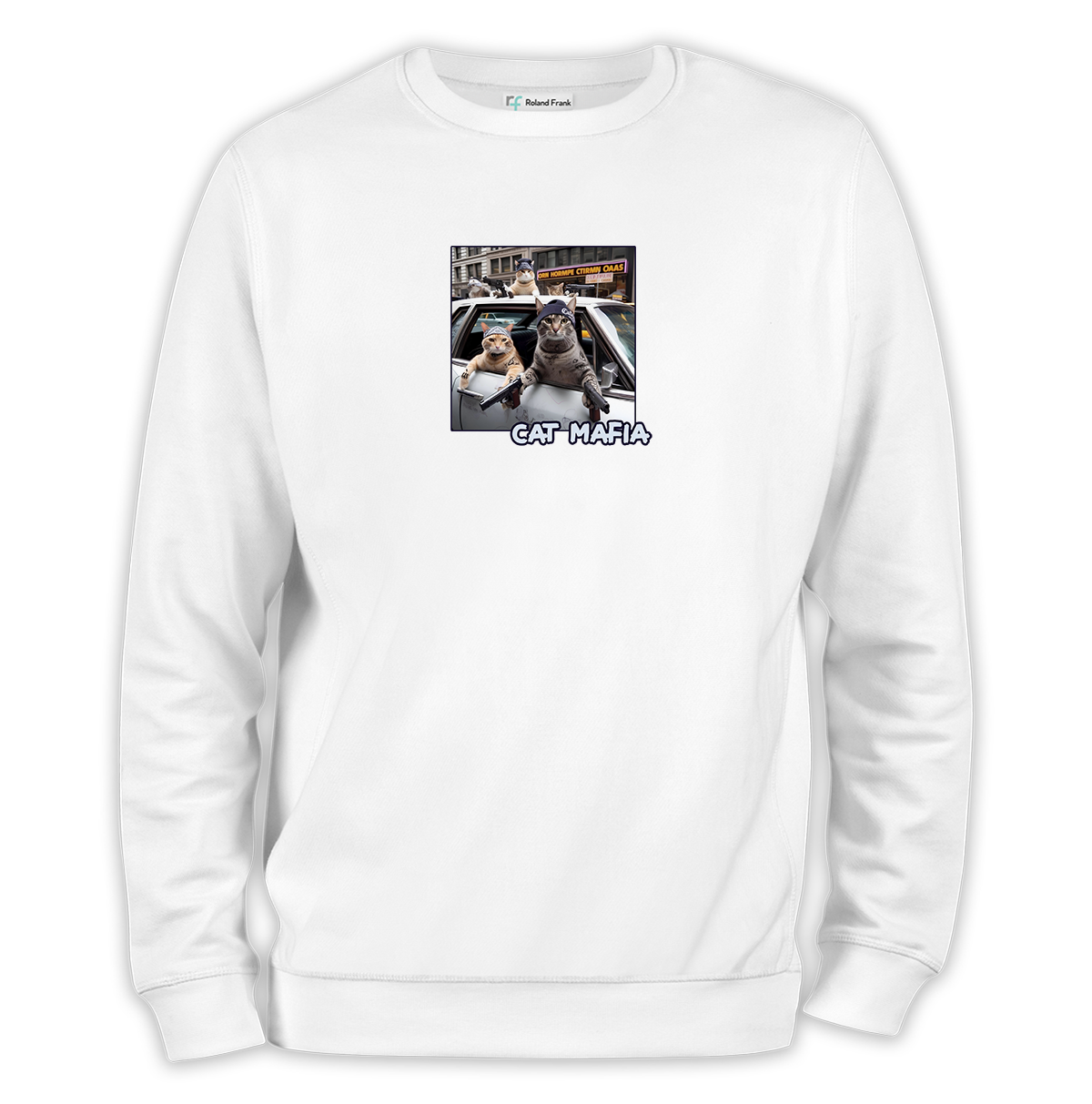 Cat Mafia Baskılı Regular Sweatshirt