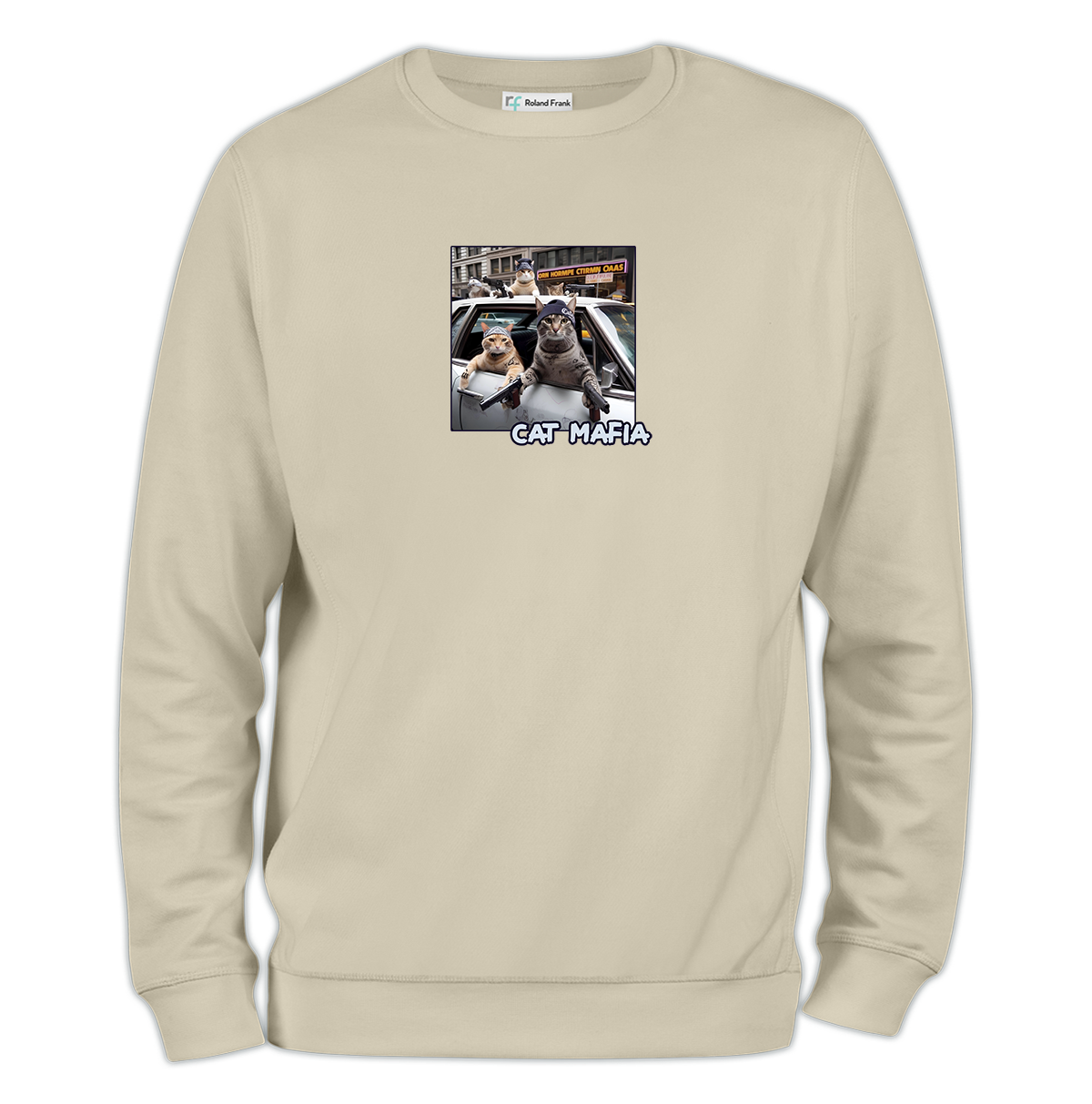 Cat Mafia Baskılı Regular Sweatshirt