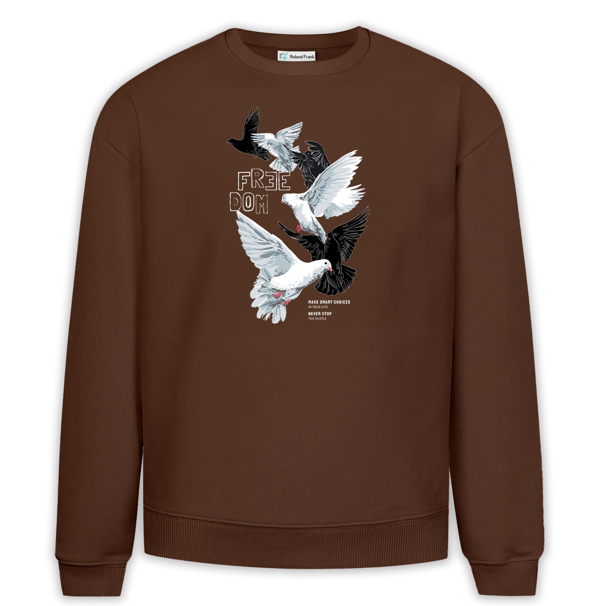 Freedom Baskılı Premium Oversize Sweatshirt