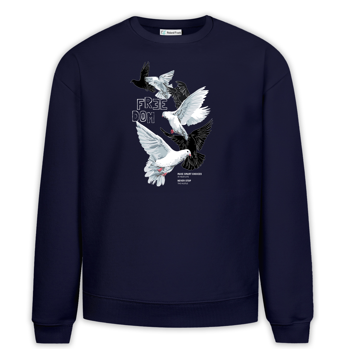 Freedom Baskılı Premium Oversize Sweatshirt