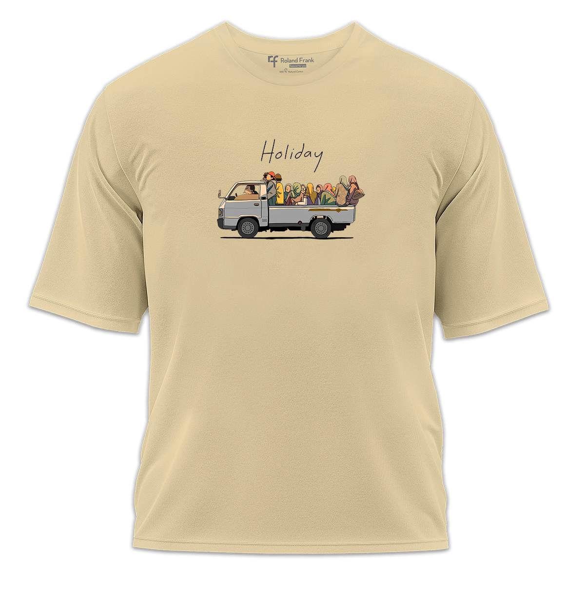 Holiday Baskılı Oversize Tişört