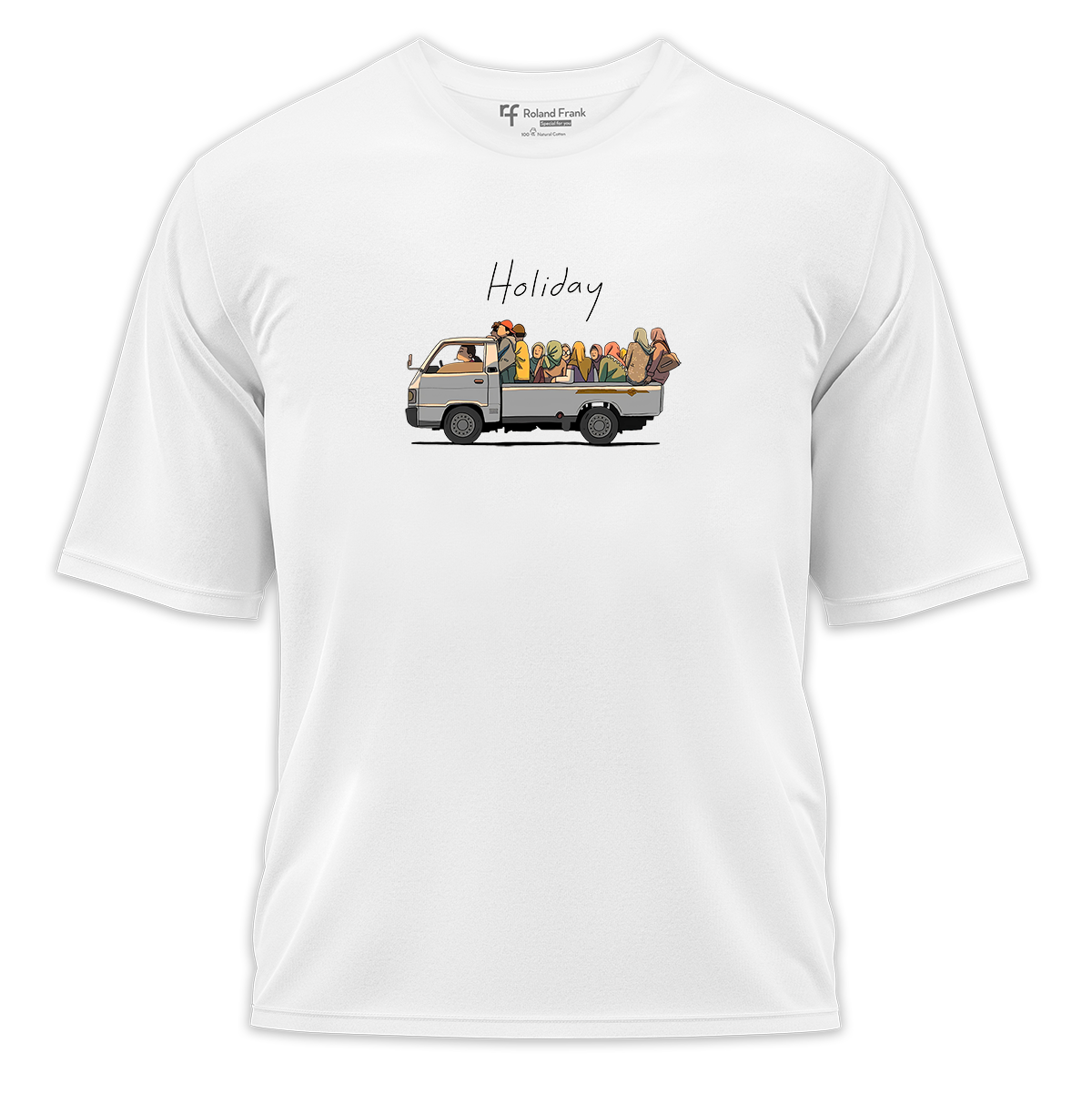 Holiday Baskılı Oversize Tişört