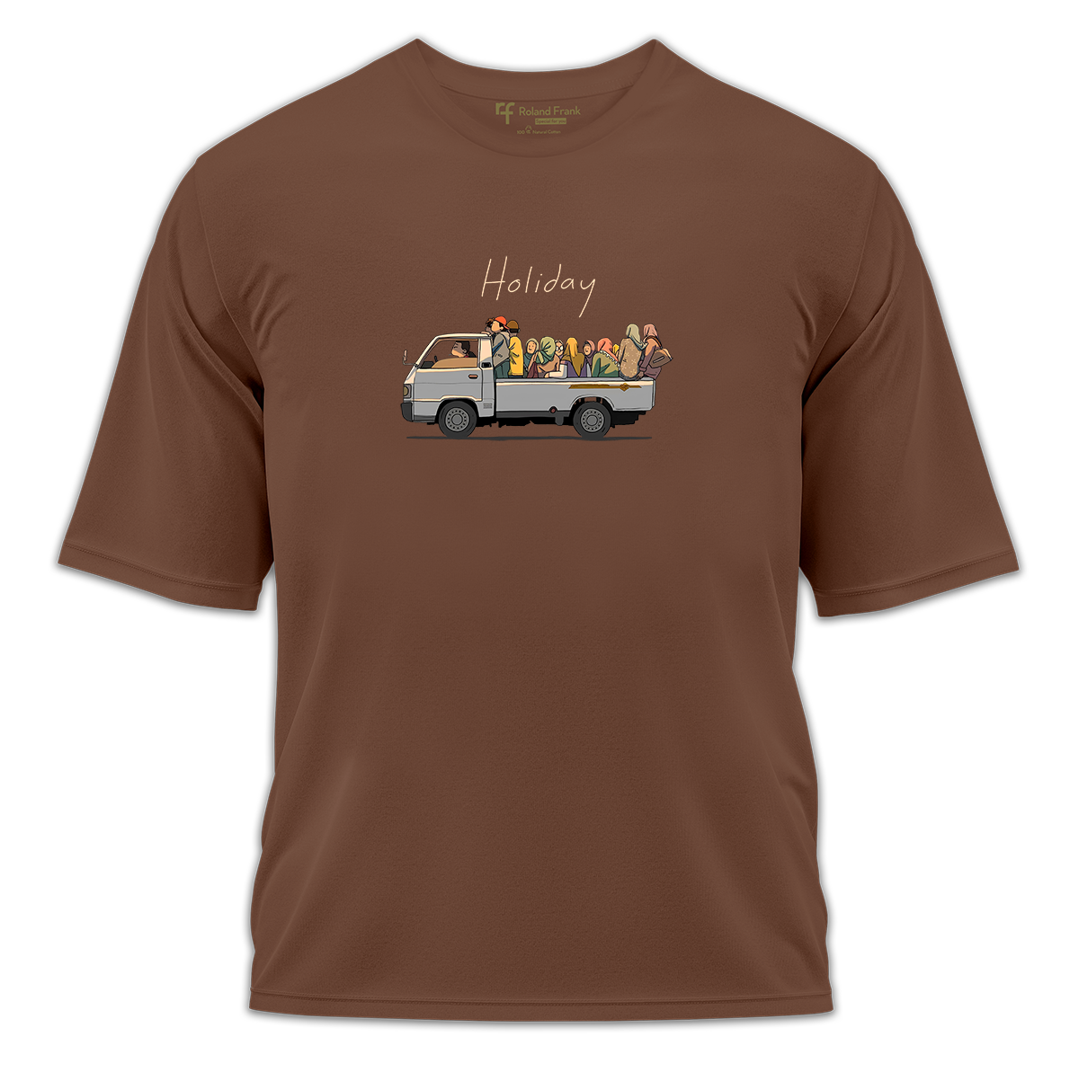 Holiday Baskılı Oversize Tişört