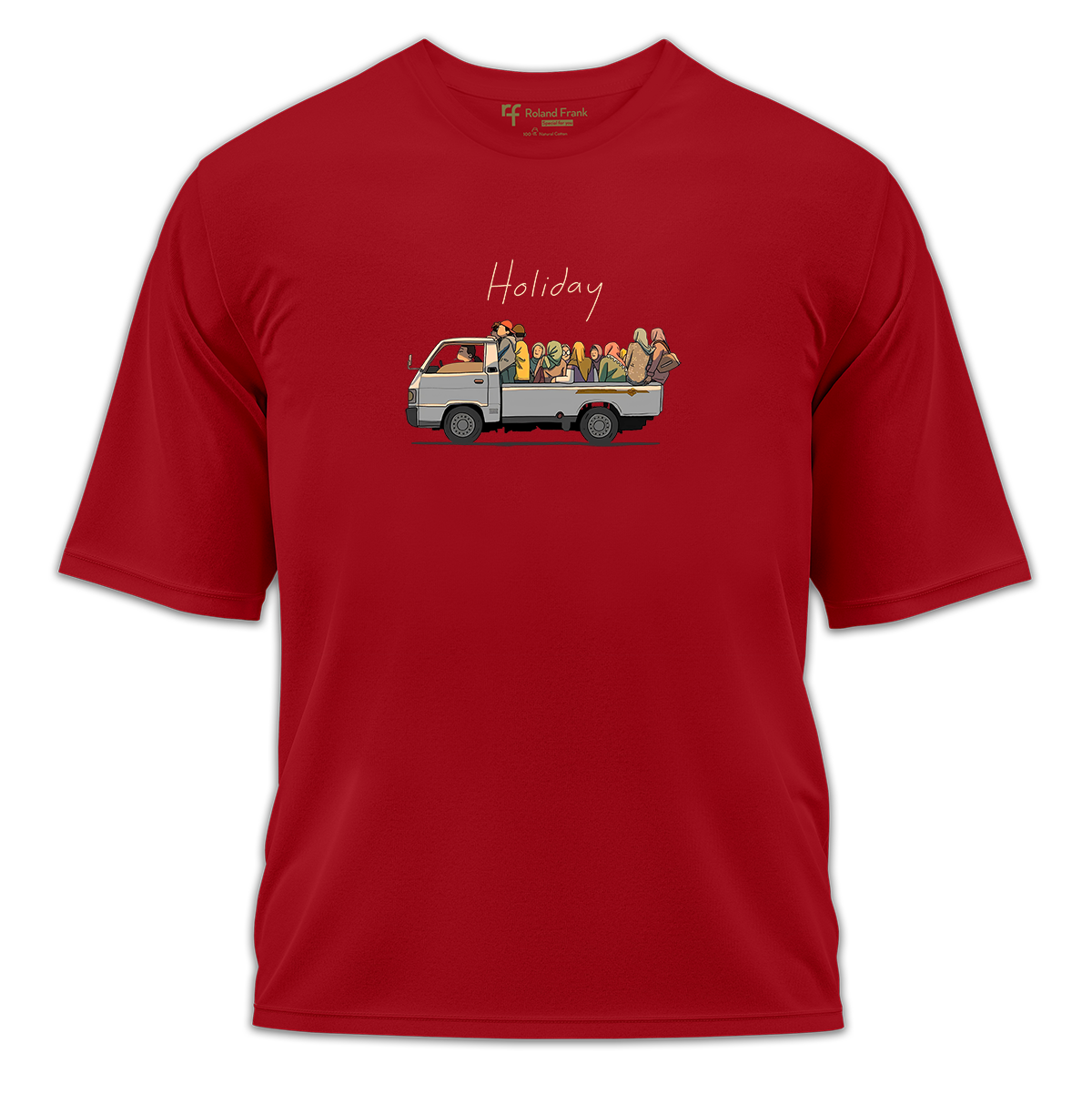 Holiday Baskılı Oversize Tişört