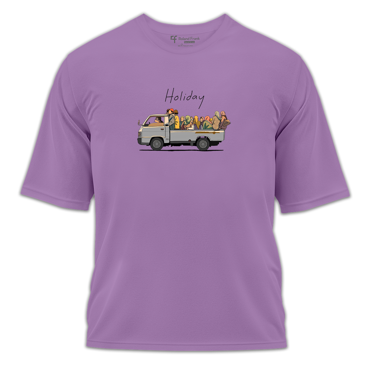 Holiday Baskılı Oversize Tişört
