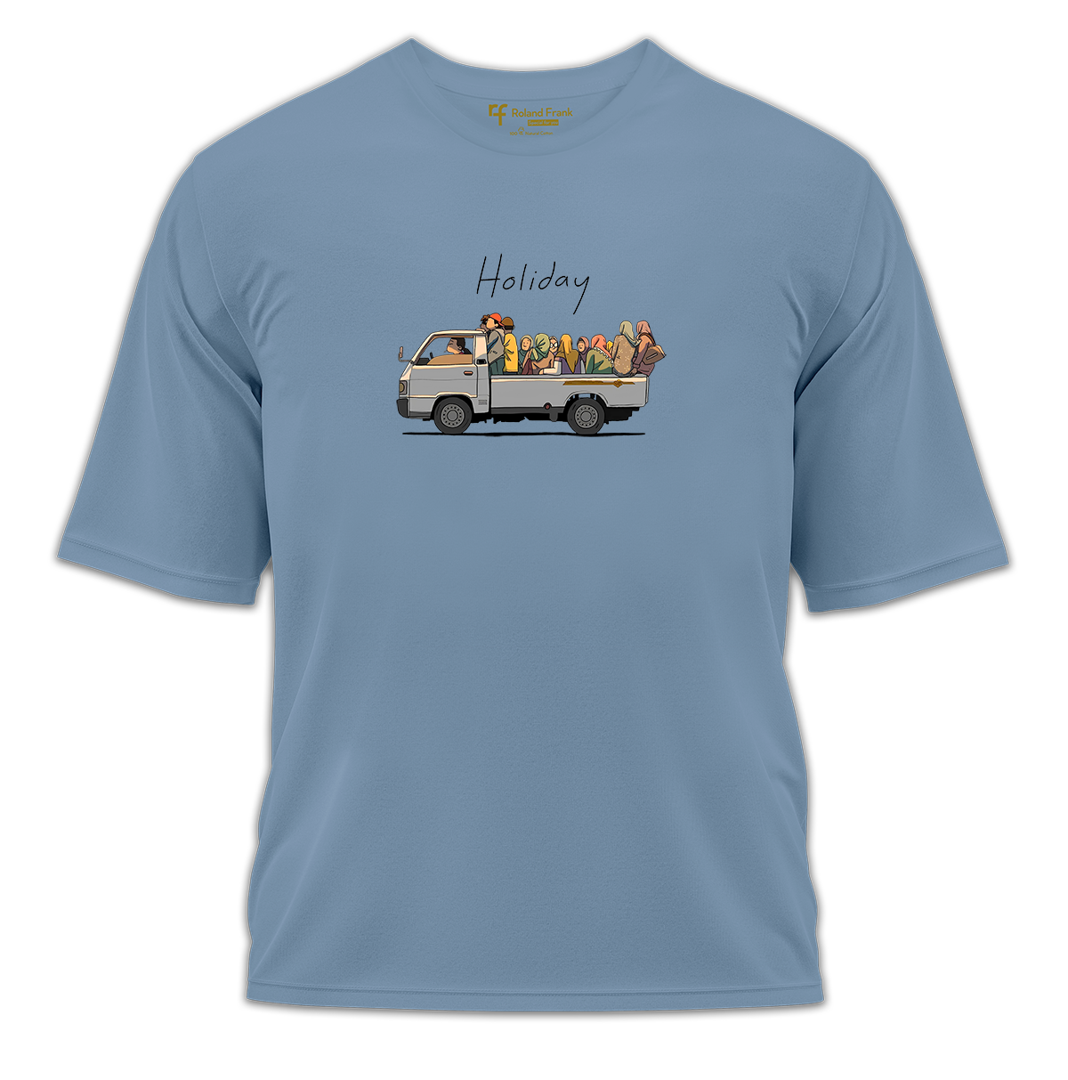 Holiday Baskılı Oversize Tişört