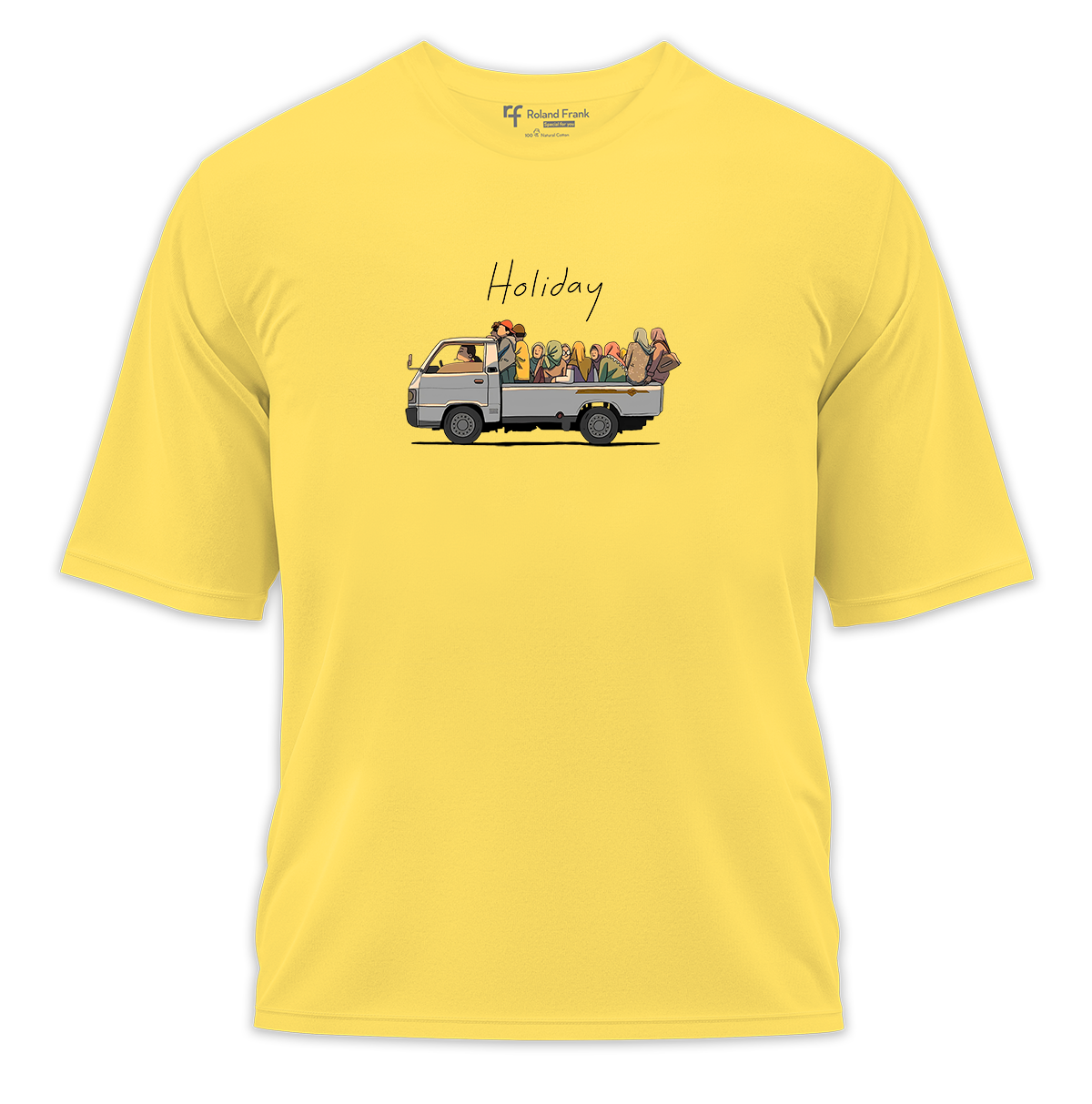 Holiday Baskılı Oversize Tişört
