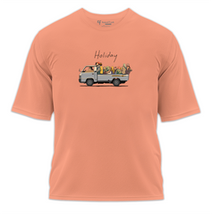 Holiday Baskılı Oversize Tişört