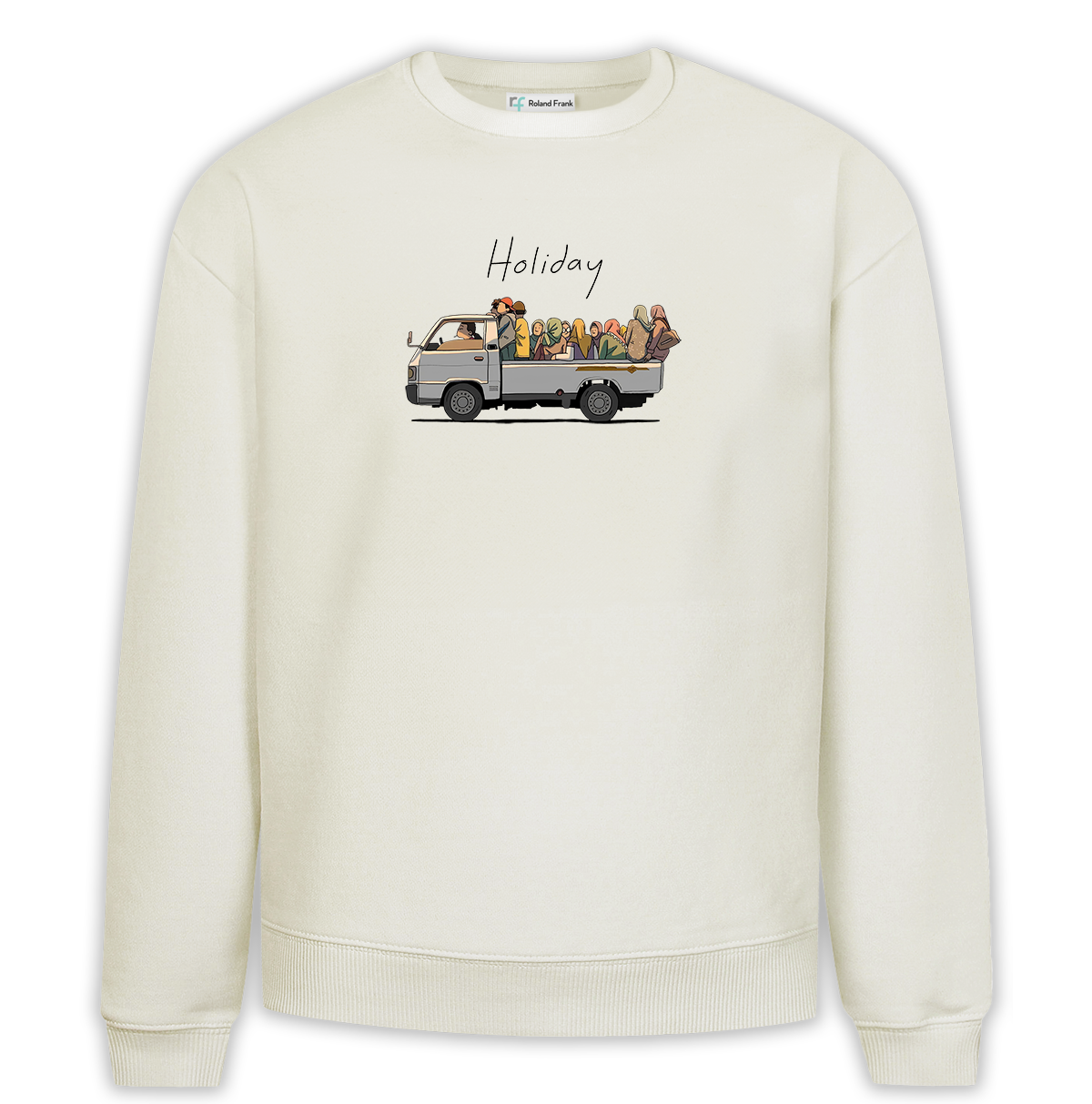 Holiday Baskılı Premium Oversize Sweatshirt