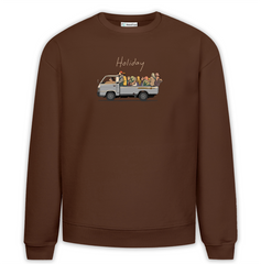 Holiday Baskılı Premium Oversize Sweatshirt