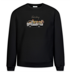 Holiday Baskılı Premium Oversize Sweatshirt