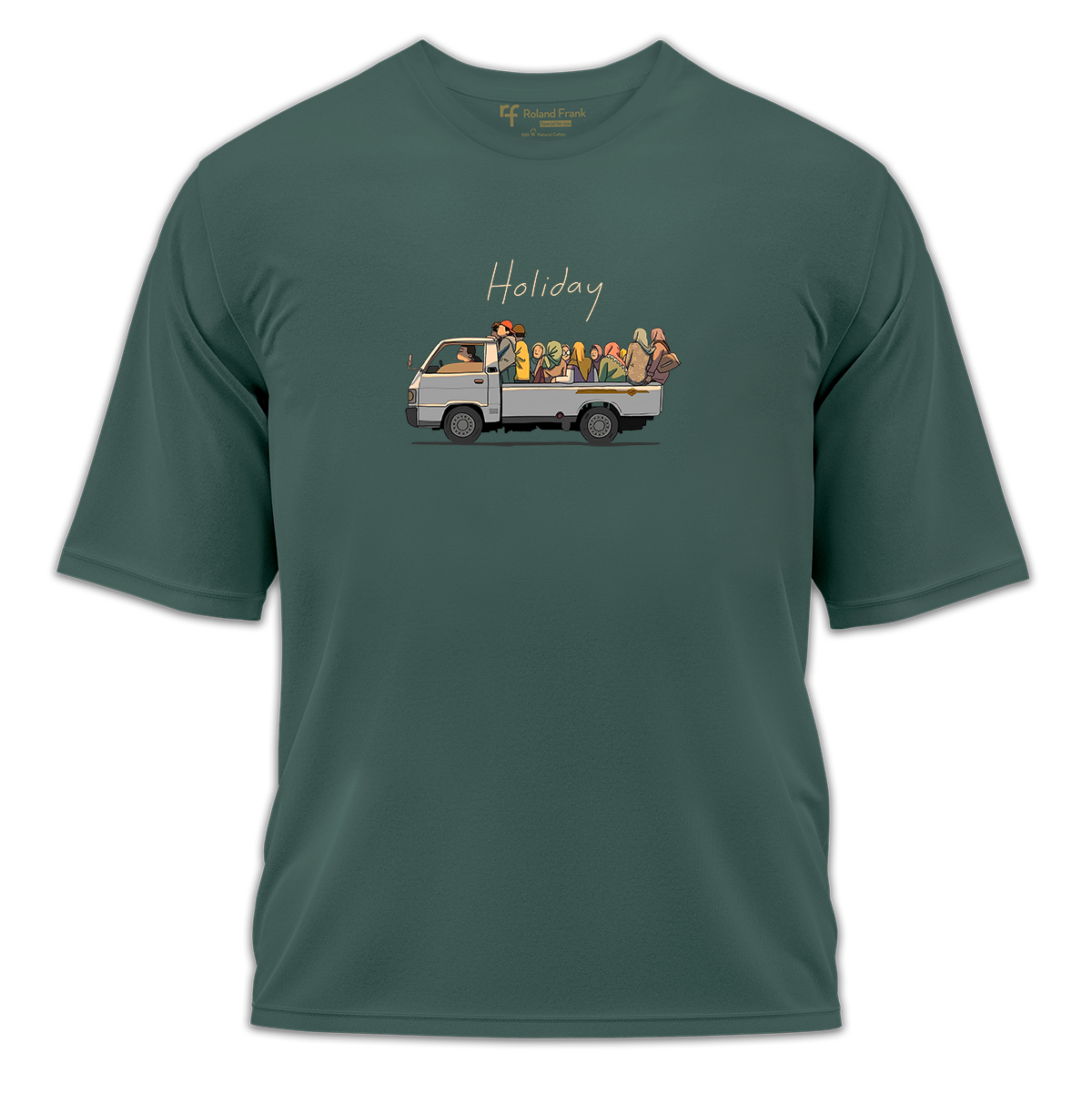 Holiday Baskılı Oversize Tişört