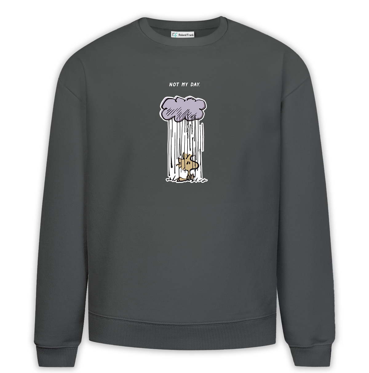 Not My Day Baskılı Premium Oversize Sweatshirt