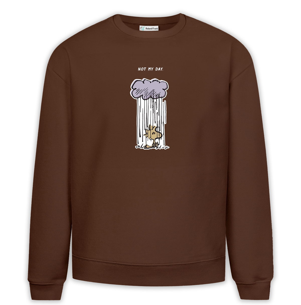 Not My Day Baskılı Premium Oversize Sweatshirt