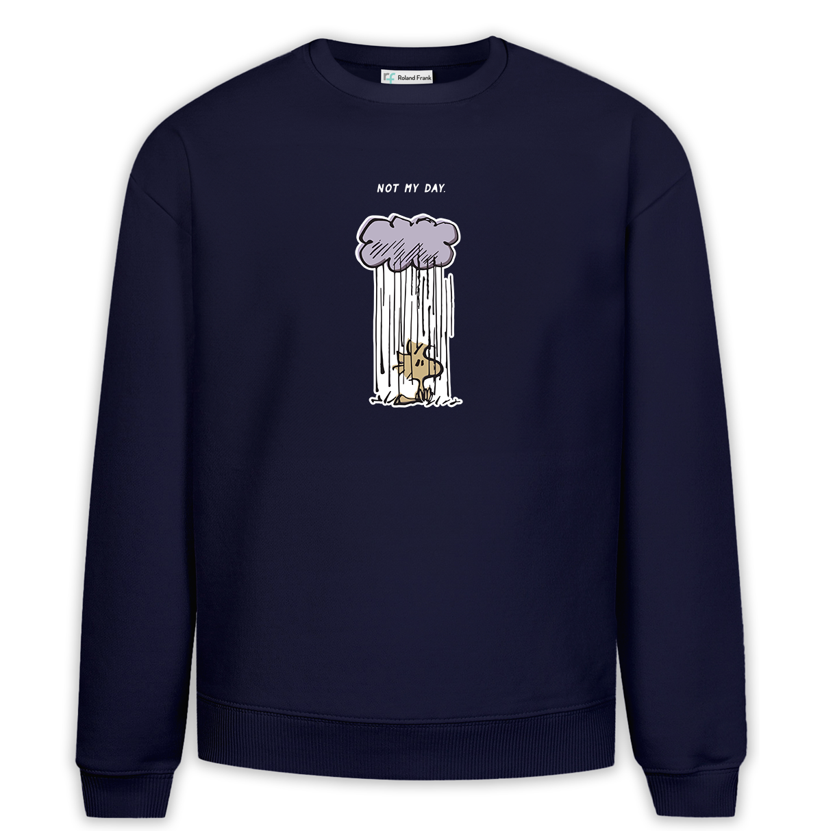 Not My Day Baskılı Premium Oversize Sweatshirt