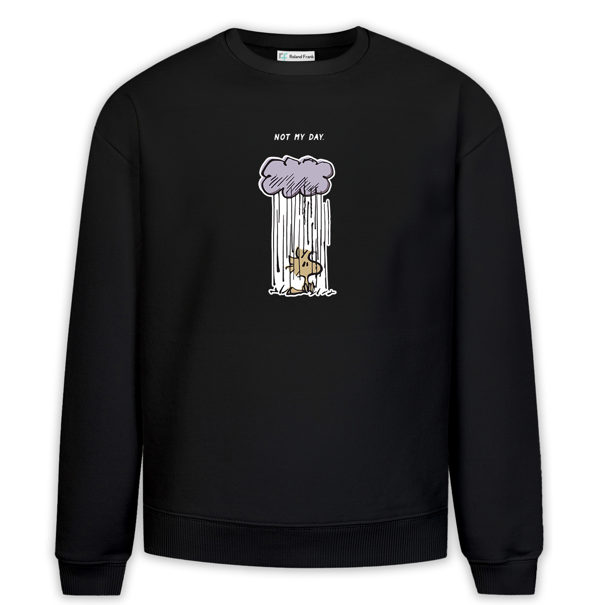 Not My Day Baskılı Premium Oversize Sweatshirt