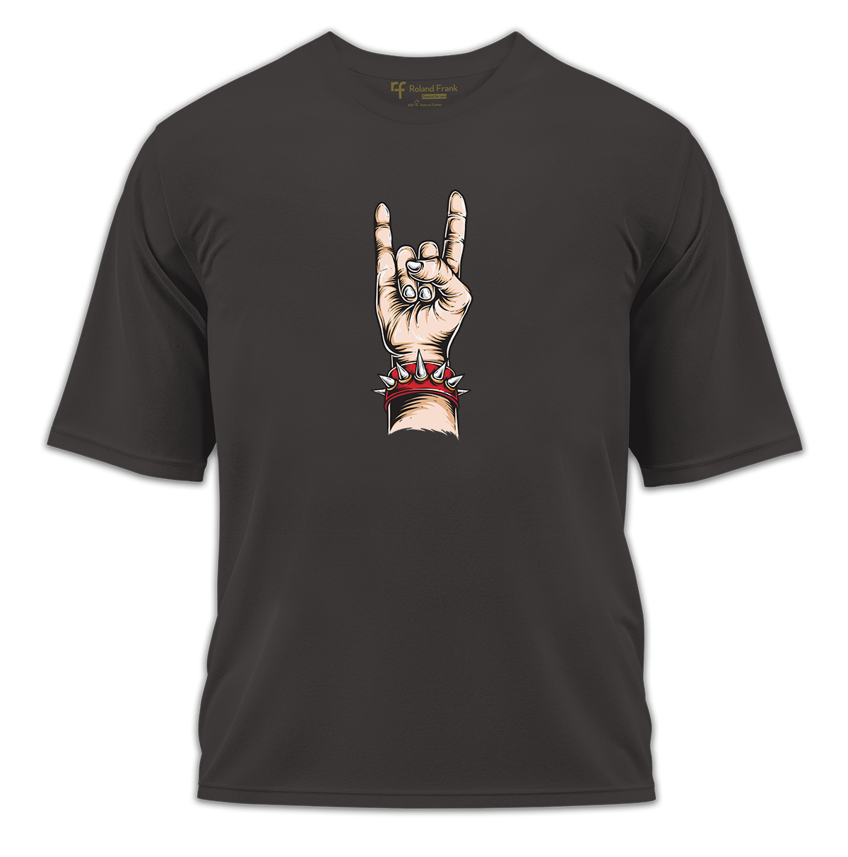 Rock & Roll Baskılı Oversize Tişört