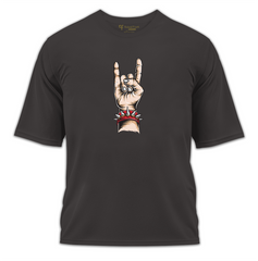Rock & Roll Baskılı Oversize Tişört