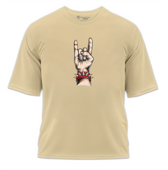 Rock & Roll Baskılı Oversize Tişört